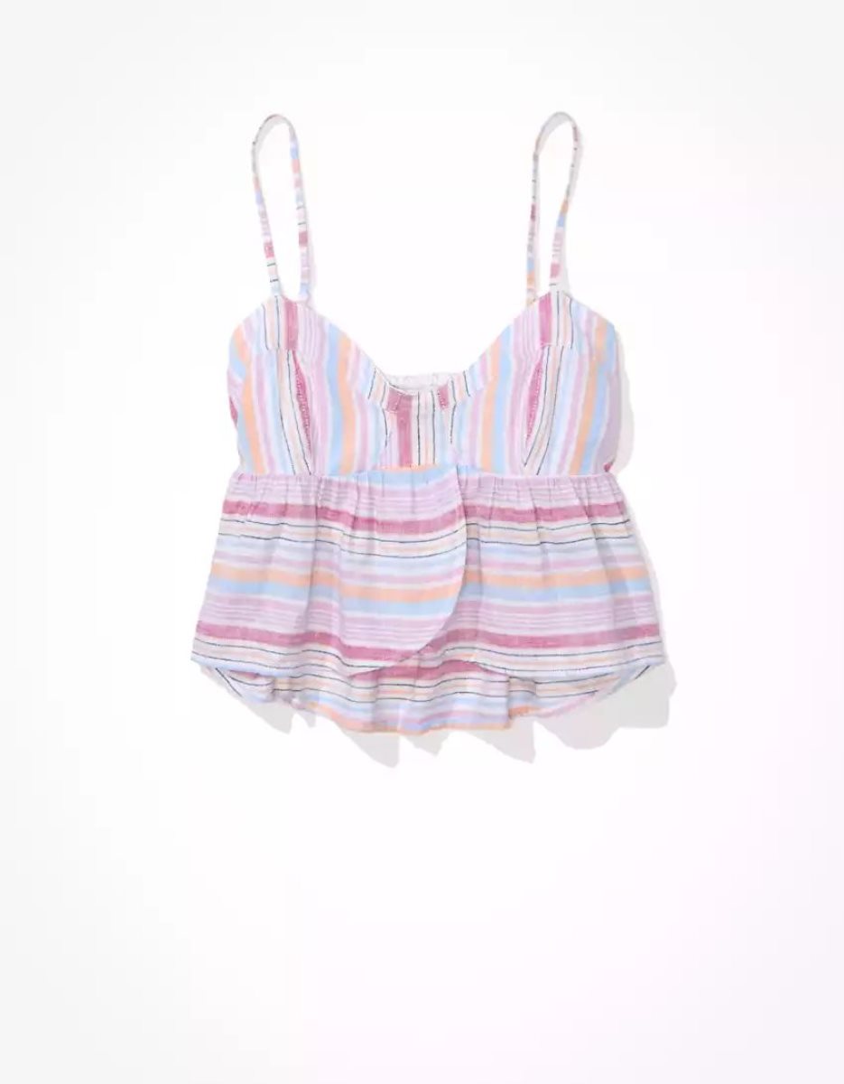 Chemises American Eagle AE Babydoll Cami Multicolore Femme | FVH-43911873